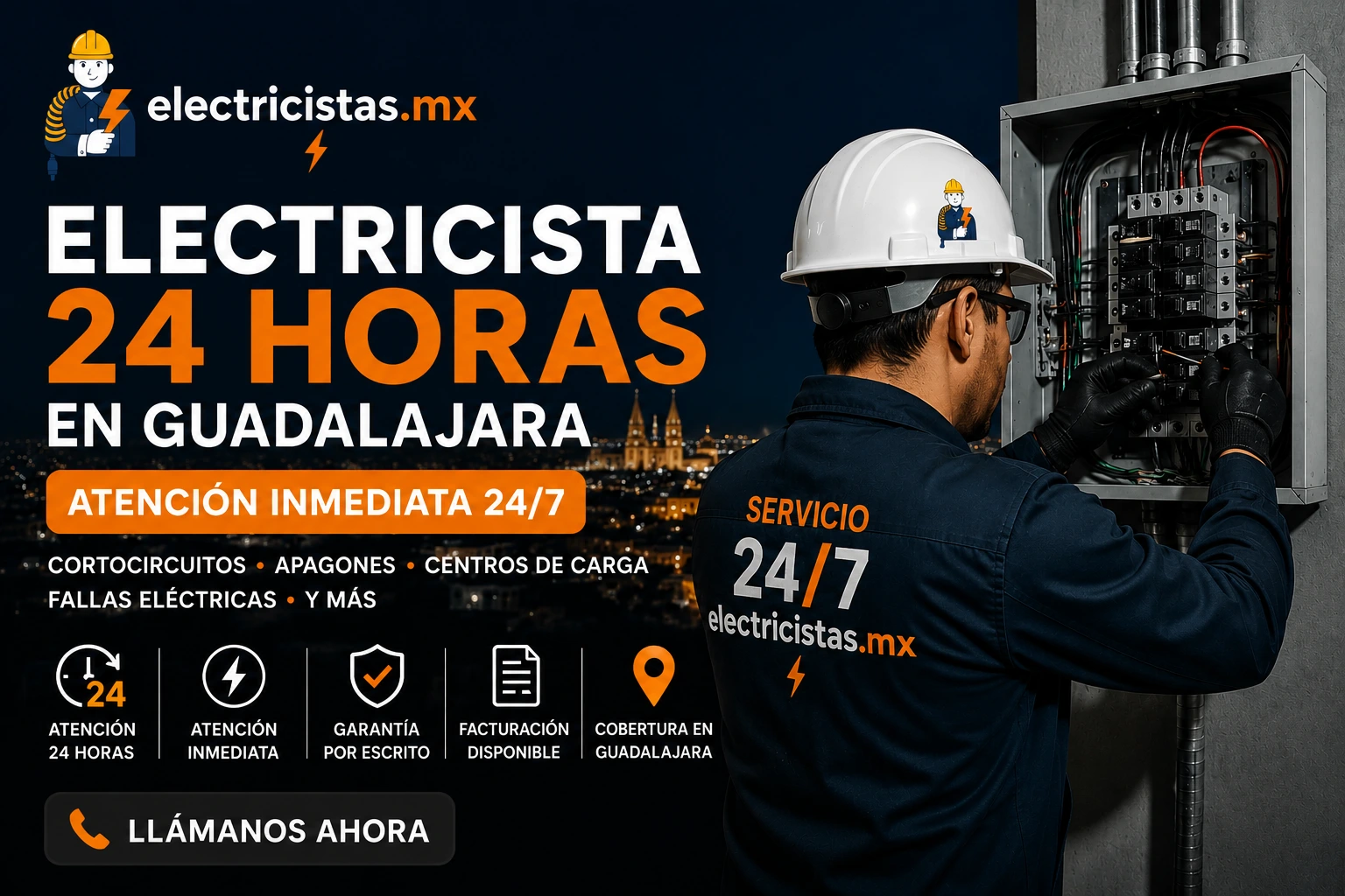 Electricista 24 Horas en Guadalajara | Servicio Urgente 24/7
